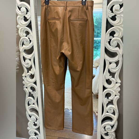 Women’s ABERCROMBIE & FITCH Ultra High Rise Faux Leather Pants Split Hem- Sz 10 - Picture 5 of 11
